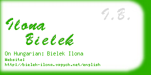 ilona bielek business card